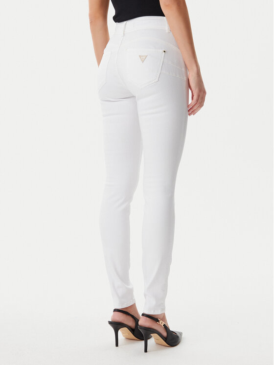 Guess Guess Jeansy W5GA34D5N72 Bílá Slim Fit