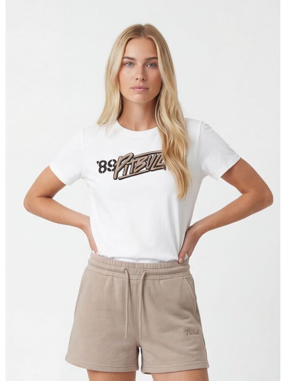 PITBULL PITBULL T-Shirt MC HEART Biały Regular Fit