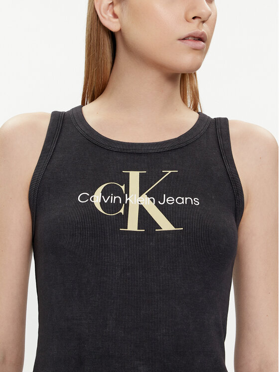 Calvin Klein Jeans Calvin Klein Jeans Rochie de vară Archival Monologo J20J223069 Negru Slim Fit