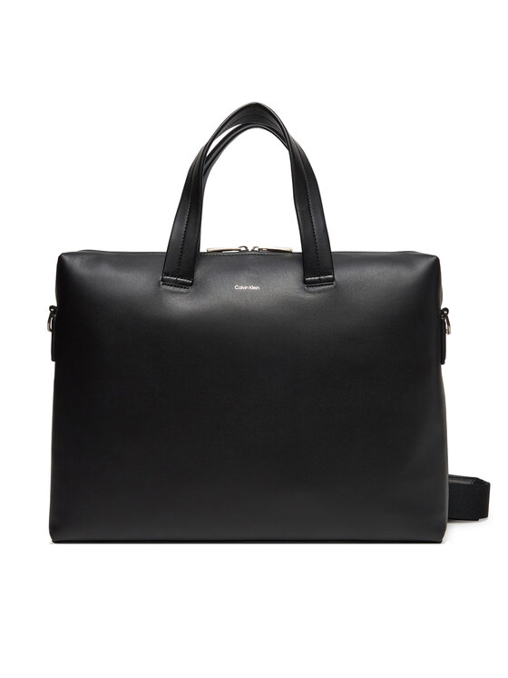 Calvin Klein Calvin Klein Torba za prenosnik Ck Premium Leather Laptop Bag K50K512939 Črna