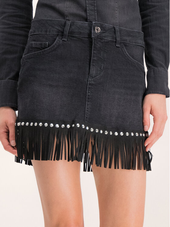 Liu Jo Liu Jo Fustă de blugi Gonna Mini Mary U69067 D4373 Negru Slim Fit