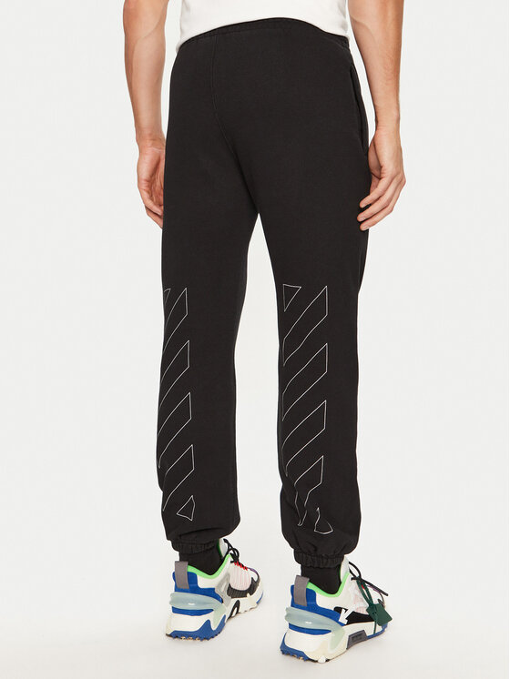 Off-White Off-White Spodnie dresowe OMCH030F20FLE0011001 Czarny Regular Fit