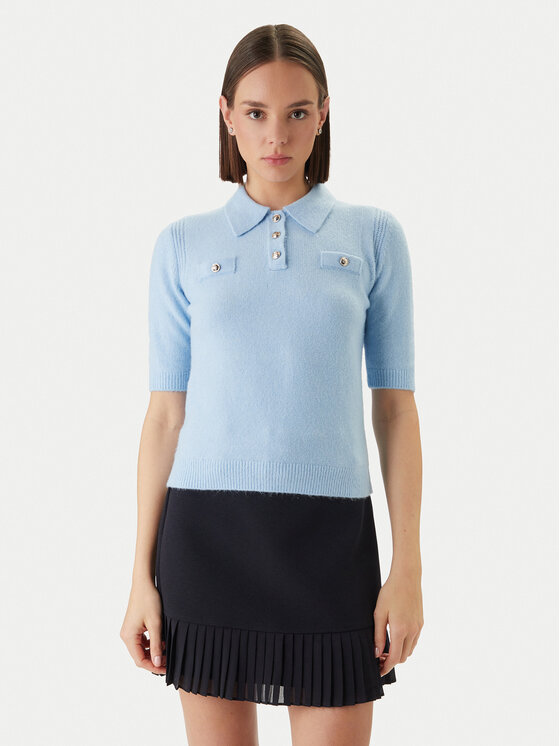 Morgan Sweter 261-MSOFI Błękitny Slim Fit