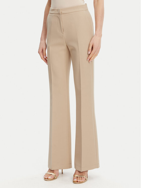 Maryley Maryley Текстилни панталони 25EB587/43PG Бежов Regular Fit