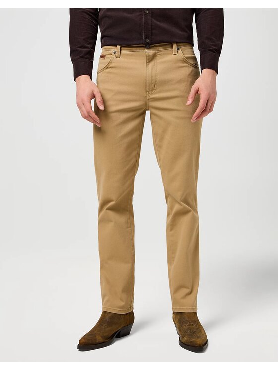 Wrangler Wrangler Pantaloni di tessuto TEXAS Beige Straight Fit