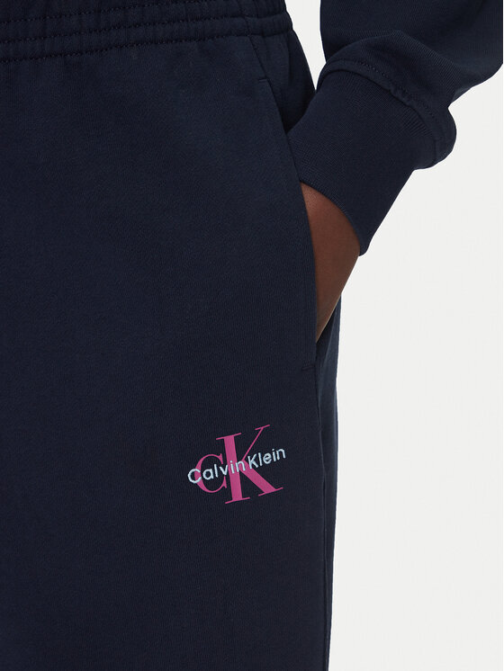 Calvin Klein Jeans Calvin Klein Jeans Παντελόνι φόρμας Monologo LV047B235G Σκούρο μπλε Regular Fit