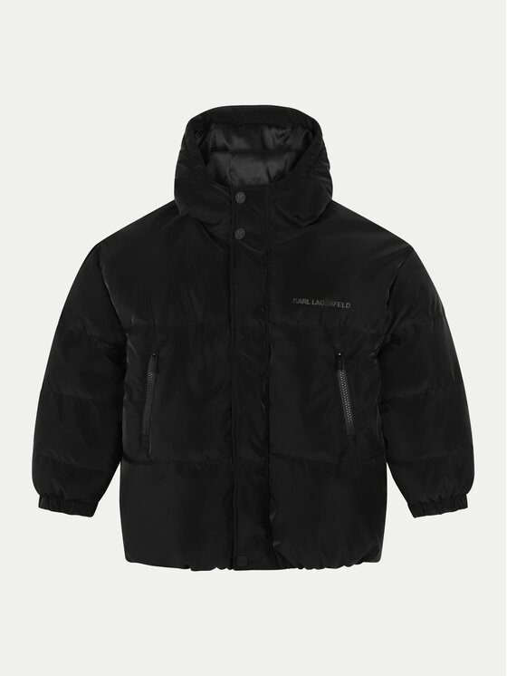 Karl Lagerfeld Kids Karl Lagerfeld Kids Зимно яке Z30274 S Черен Regular Fit