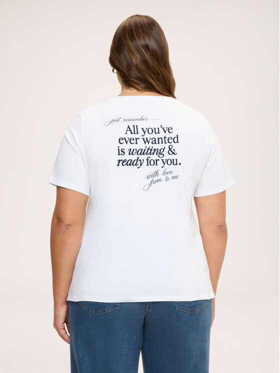Fiorella Rubino Fiorella Rubino T-Shirt G069L009582N011 Biały Regular Fit