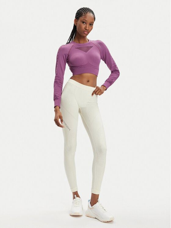 Brubeck Brubeck Тениска от техническо трико LC1002W Виолетов Slim Fit