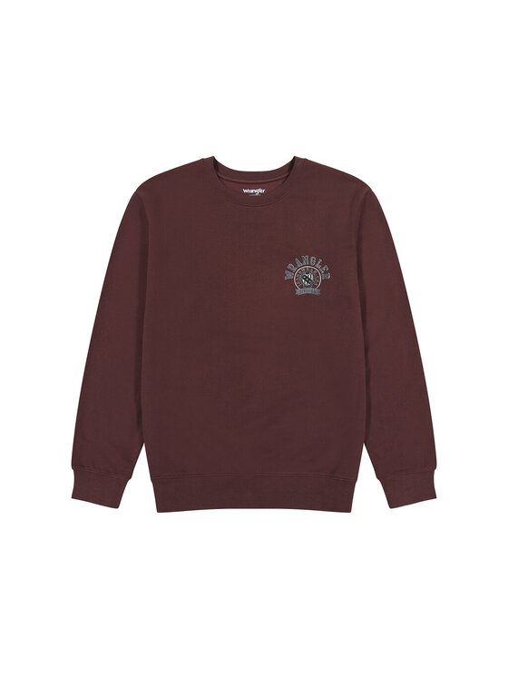 Wrangler Wrangler Felpa CREWNECK SWEAT SHIRT Rosso Regular Fit