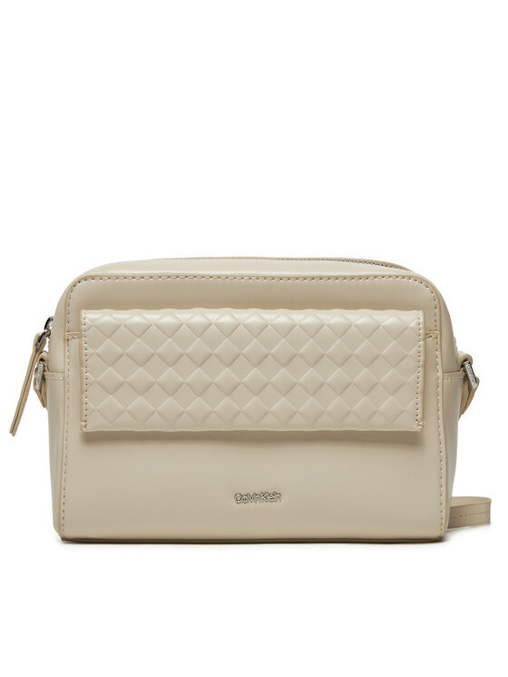 Calvin Klein Calvin Klein Torbica Calvin Mini Quilt Camera Bag K60K611884 Écru