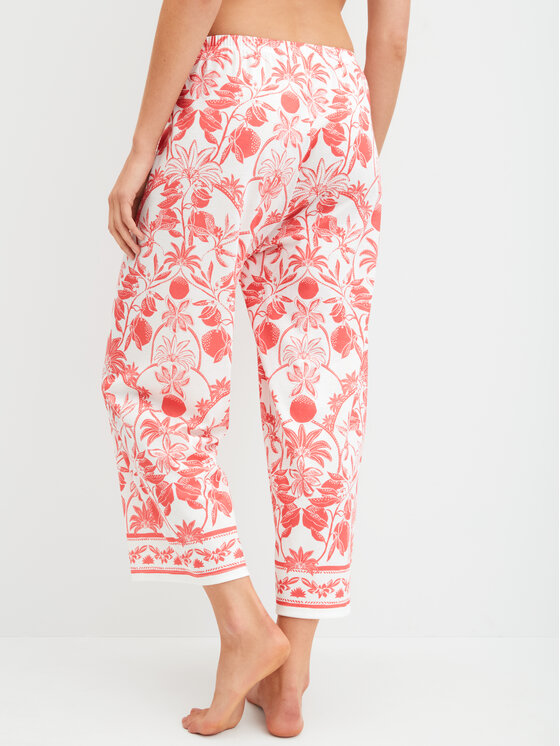 Calida Calida Spodnie piżamowe 28958 Biały Relaxed Fit