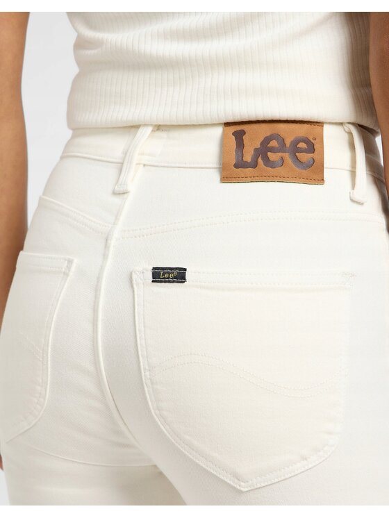 Lee Lee Jeansy Scarlett High Biały Skinny Fit