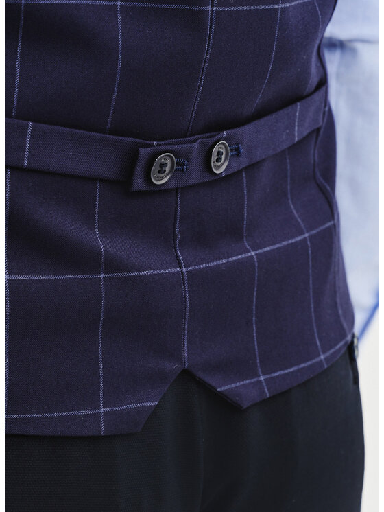 Pako Lorente Pako Lorente Kamizelka garniturowa P25SF-8X-003 Granatowy Slim Fit