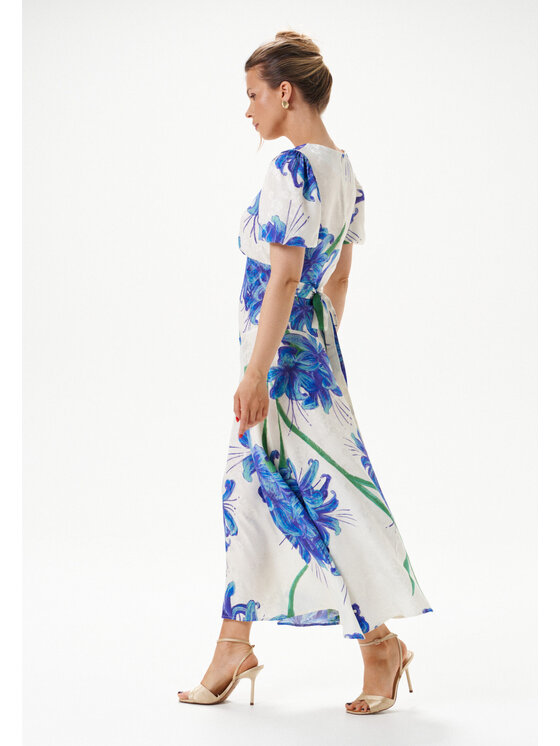 Mirons Mirons Sukienka wieczorowa Print Niebieski Feminine Fit