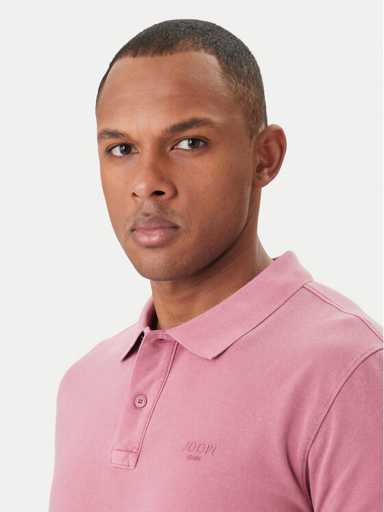 JOOP! Jeans JOOP! Jeans Тениска с яка и копчета Ambrosian 30045619 Розов Modern Fit