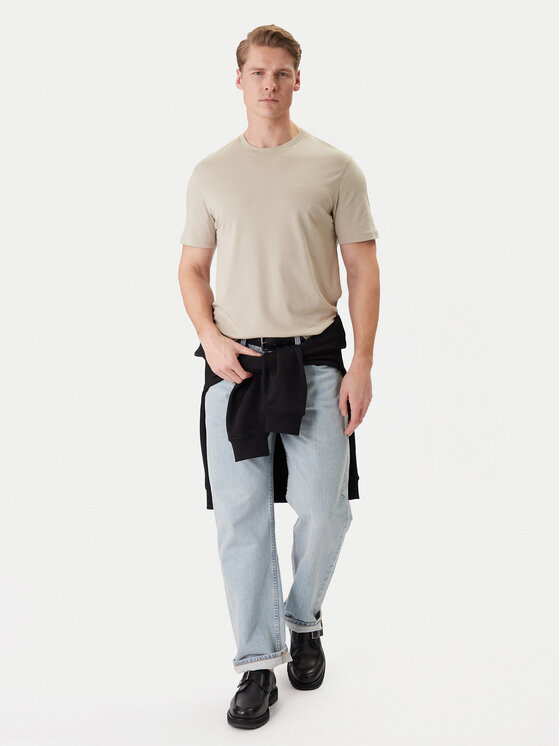 Calvin Klein Calvin Klein Tričko LV04LB275G Béžová Regular Fit