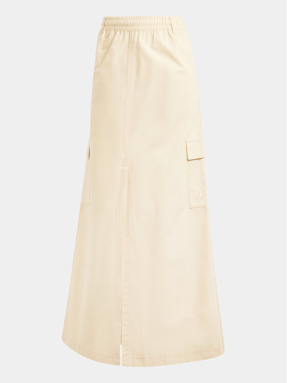 adidas adidas Spódnica trapezowa Premium Essentials IU2677 Beżowy Regular Fit