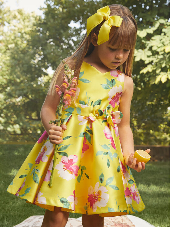 Abel & Lula Abel & Lula Elegantna haljina 5057 Žuta Regular Fit