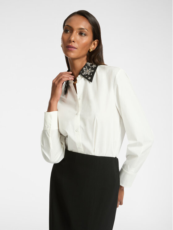 Elena Mirò Elena Mirò Camicia 5149P000207N011 Bianco Slim Fit