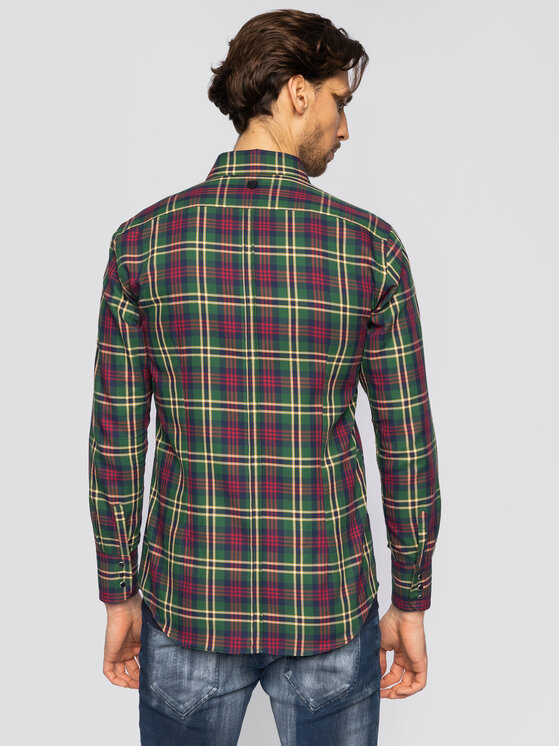 Camicia Squared 3 Multicolore Slim Fit