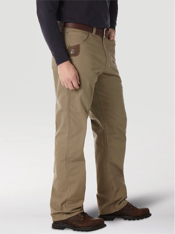Wrangler Wrangler Spodnie materiałowe RIGGS WORKWEAR CARPENTER Beżowy Loose Fit
