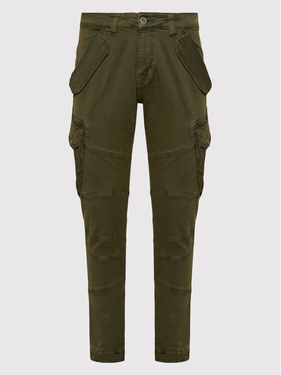 Alpha Industries Alpha Industries Bavlnené nohavice Combat 126215 Zelená Slim Fit