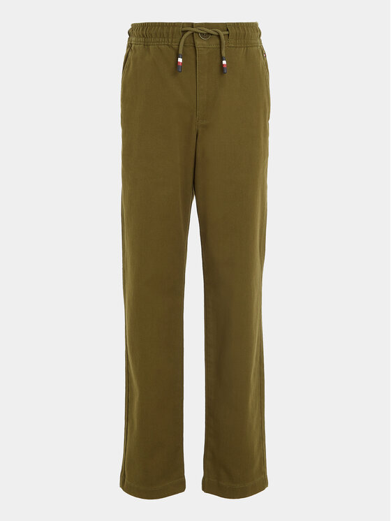 Tommy Hilfiger Tommy Hilfiger Hlače KB0KB08469 Zelena Regular Fit