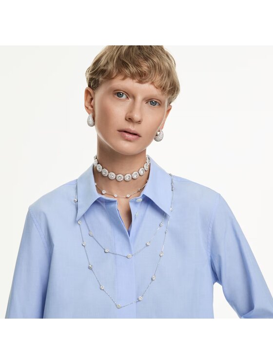 Swarovski Swarovski Naszyjnik Choker Una Angelic 5733194 Srebrny