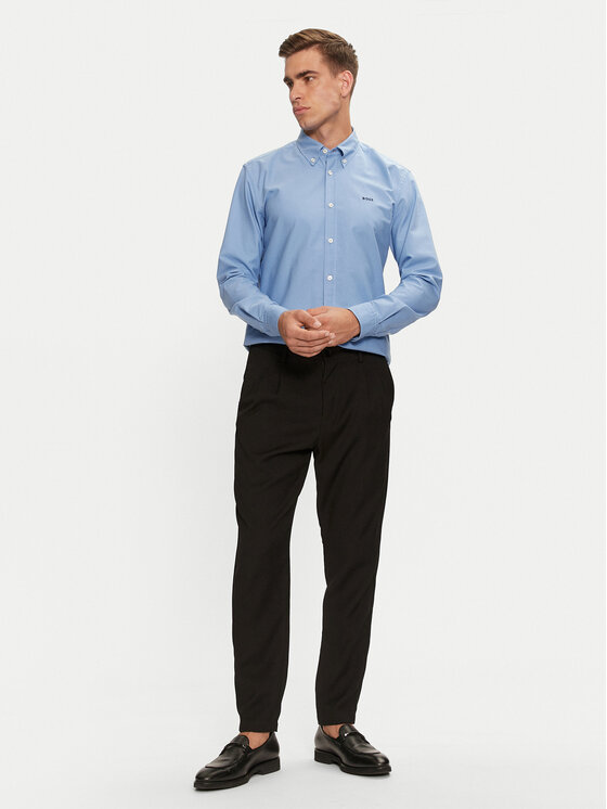BOSS Boss Marškiniai H-Roan 50521996 Žydra Slim Fit