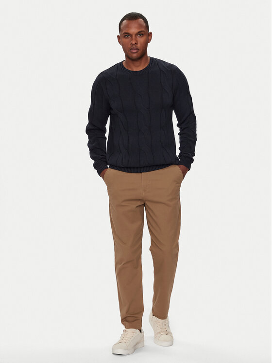 Lindbergh Lindbergh Džemper 30-805015 Tamnoplava Relaxed Fit