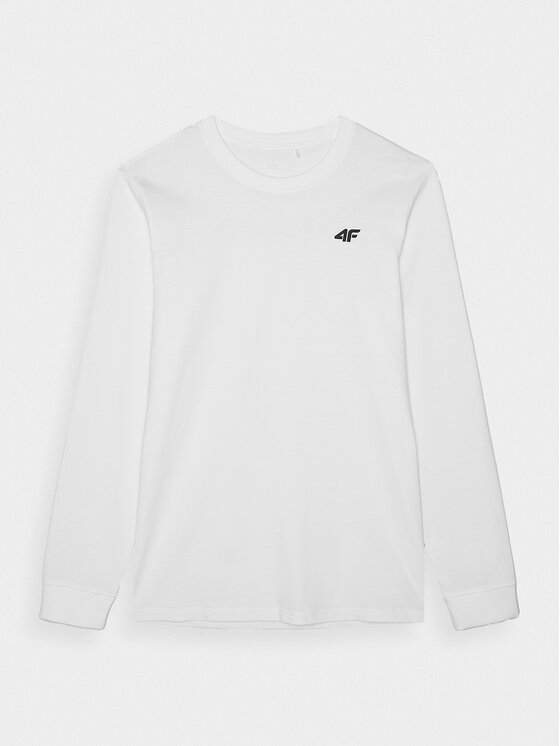 4F 4F Longsleeve 4FWMM00TLONM432-10S Biały Regular Fit
