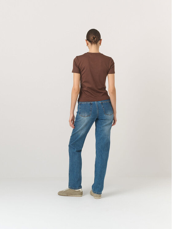 La Mania La Mania T-shirt ANN Marrone Classic Fit