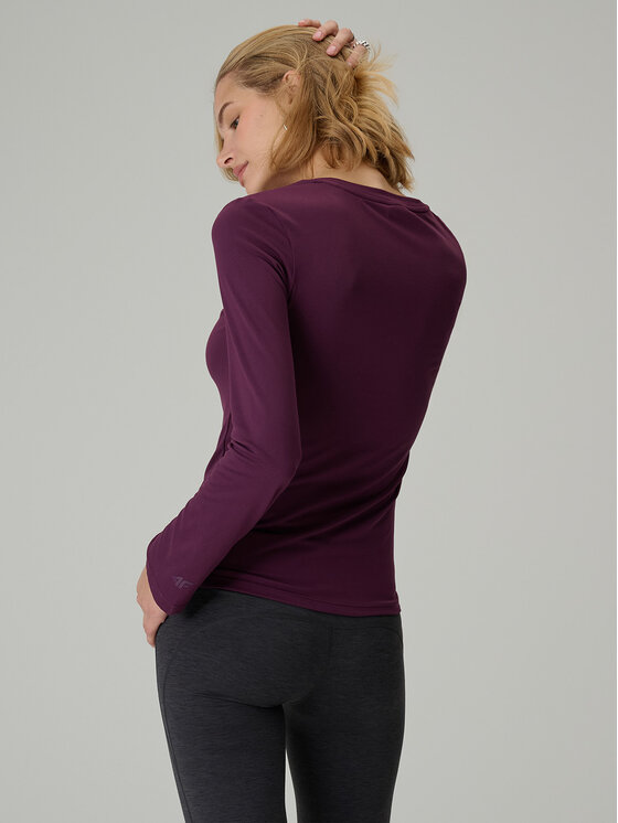 4F 4F Bluzka SPORT OFFICE Fioletowy Slim Fit