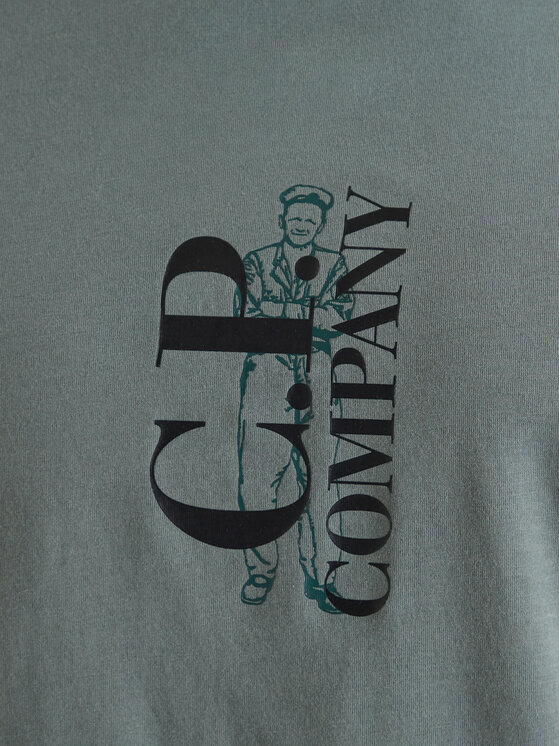 C.P. Company C.P. Company Póló 20CMTS084A005100W Zöld Regular Fit
