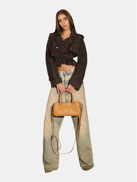 MADE BY SOCIETY MADE BY SOCIETY Kurtka anorak KENZA Jacket - J27558 Brązowy Basic Fit
