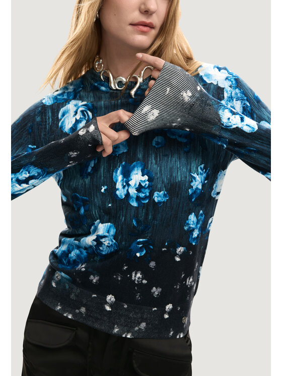 Desigual Desigual Sweter JERS_FARGO Czarny Casual Fit