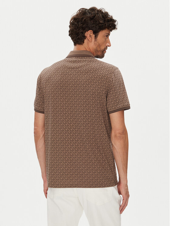 Michael Kors Michael Kors Polo CS550V85KS Brązowy Regular Fit