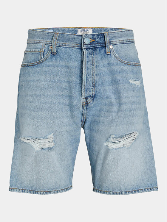 Jack&Jones Jack&Jones Jeans kratke hlače Jjitony 12252653 Modra Loose Fit