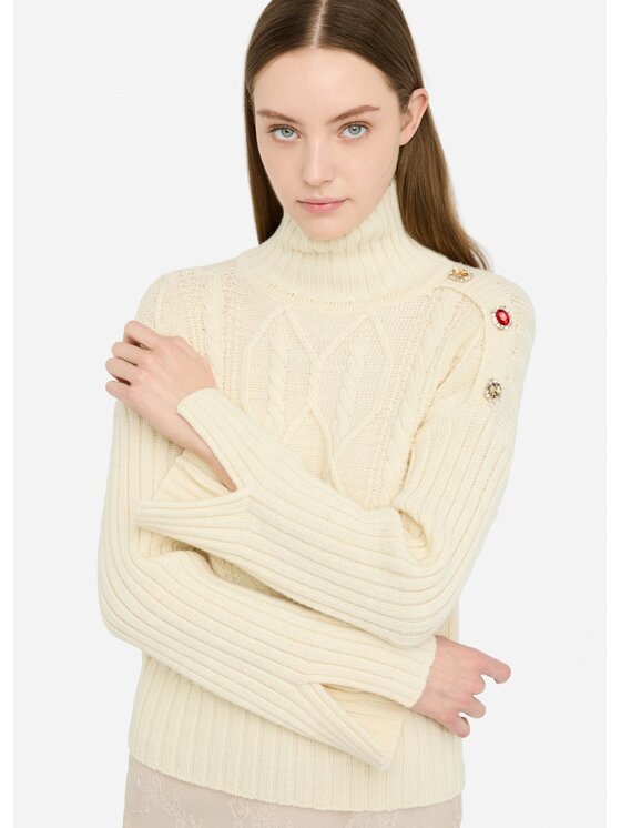 Liu Jo Liu Jo Maglione MF5425MS04020304 Beige Regular Fit