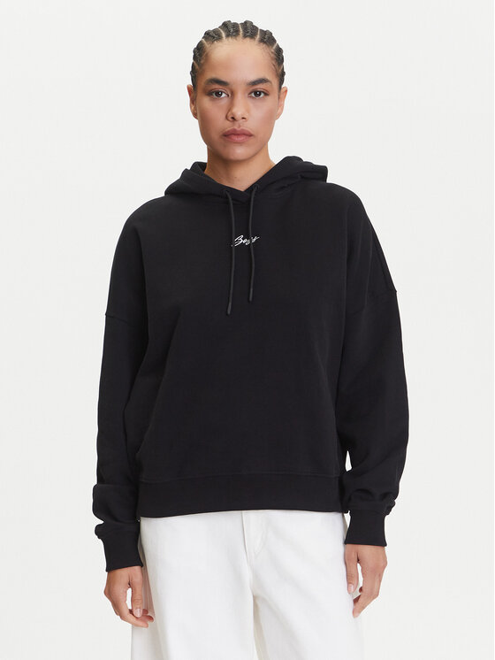 BOSS BOSS Bluză C_Ehoody 50547572 Negru Oversize