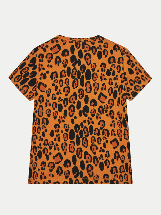 MINI RODINI Mini Rodini T-Shirt Basic Leopard 1000000213 Brązowy Regular Fit