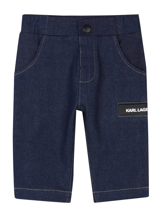 Karl Lagerfeld Kids Karl Lagerfeld Kids Комплект сорочка і тканинні штани Z30505 S Cиній Regular Fit
