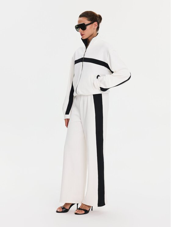 Nudyess Nudyess Bluza Mica z prążka Kremowy Oversize