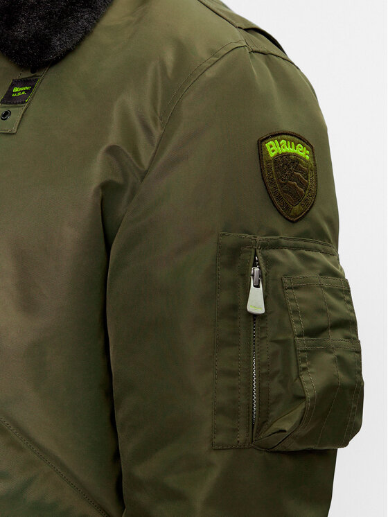 Blauer Blauer Μπόμπερ μπουφάν 23WBLUC02132 Πράσινο Regular Fit