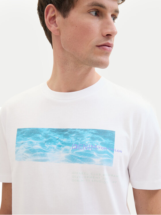 Tom Tailor Denim Tom Tailor Denim T-shirt 1042045 Bianco Regular Fit