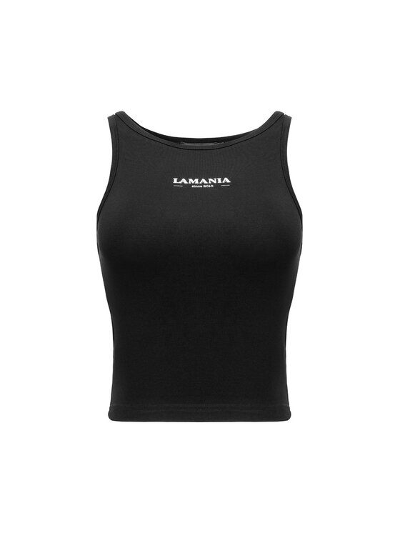 La Mania La Mania Top bez ramínek BASIC 3 CROP TOP Černá Classic Fit