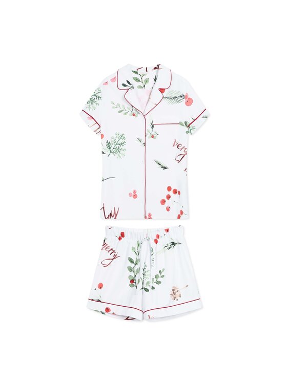 White pocket White pocket Piżama Satynowa Biały Regular Fit