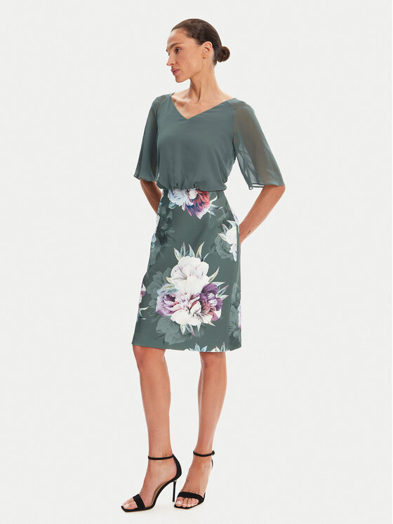 Swing Swing Rochie cocktail 5AE28900 Verde Slim Fit