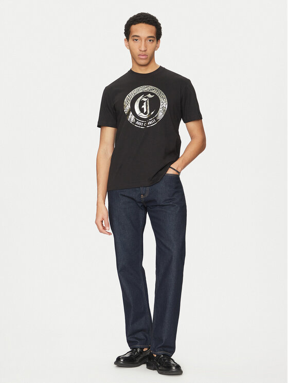 Just Cavalli Just Cavalli T-Shirt 78OAHT14 Czarny Regular Fit